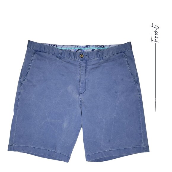 DOCKSIDE BLUE FLAT FRONT TOMMY BAHAMA SHORT FOR MEN SIZE 40 - Picture 1 of 9